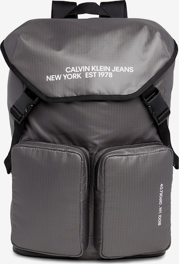 Calvin Klein Jeans Backpack in Grey / Black / White, Item view
