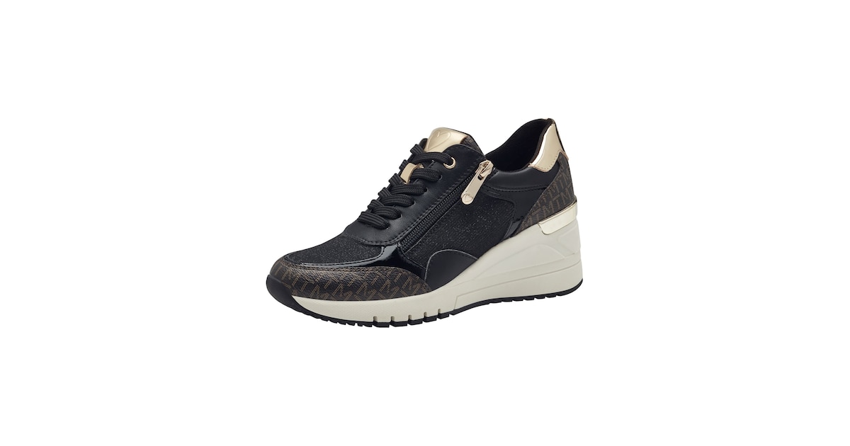 Marco Tozzi Weiß Schwarze Sneakers Marco Tozzi Sneaker Damen