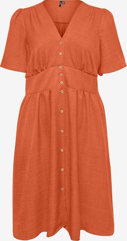 Abito camicia 'VMCMelaney' di Vero Moda Curve in arancione: frontale