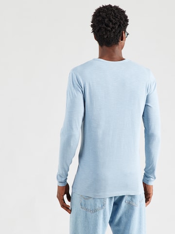 JACK & JONES Средняя посадка Футболка 'JJESPLIT' в Синий
