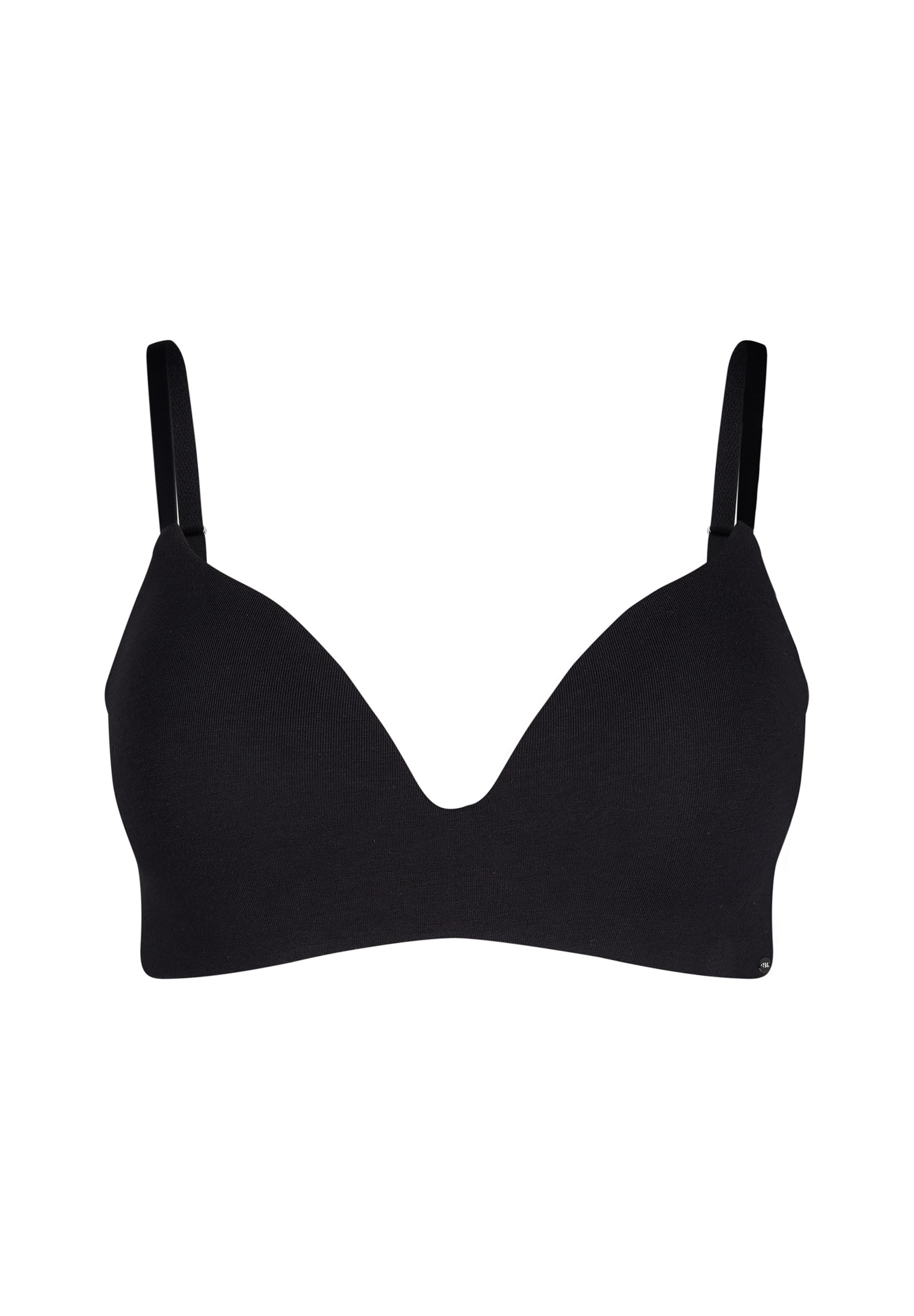 melns Skiny Trijstūra formas Krūšturis: no priekšpuses