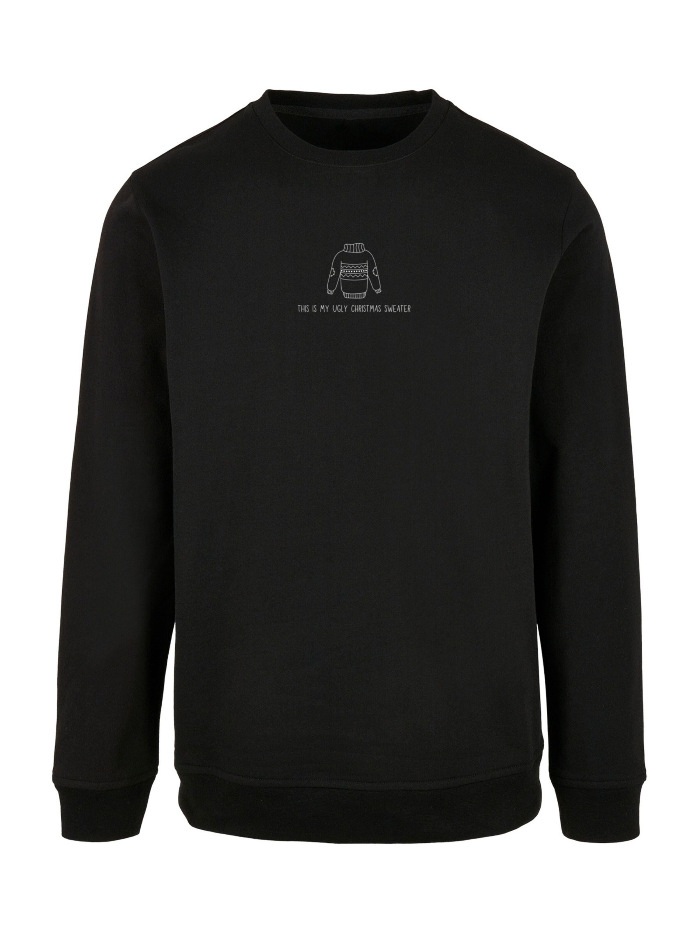 F4NT4STIC Sweatshirt in Zwart: voorkant