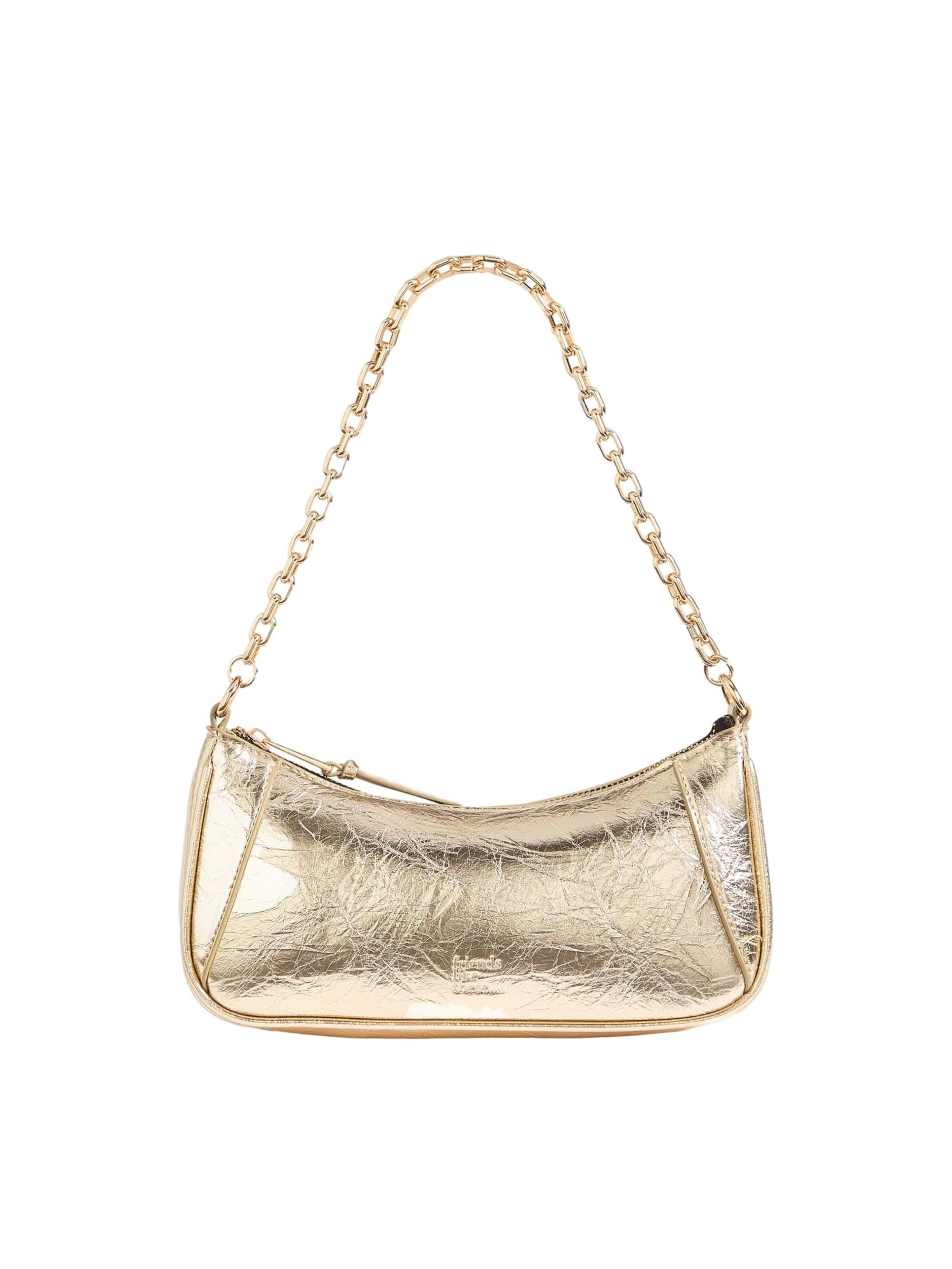 Borsa a spalla di Friends Like These in oro: frontale