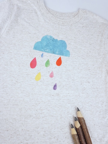 MelaDi Shirt 'Regenwolke' in Weiß