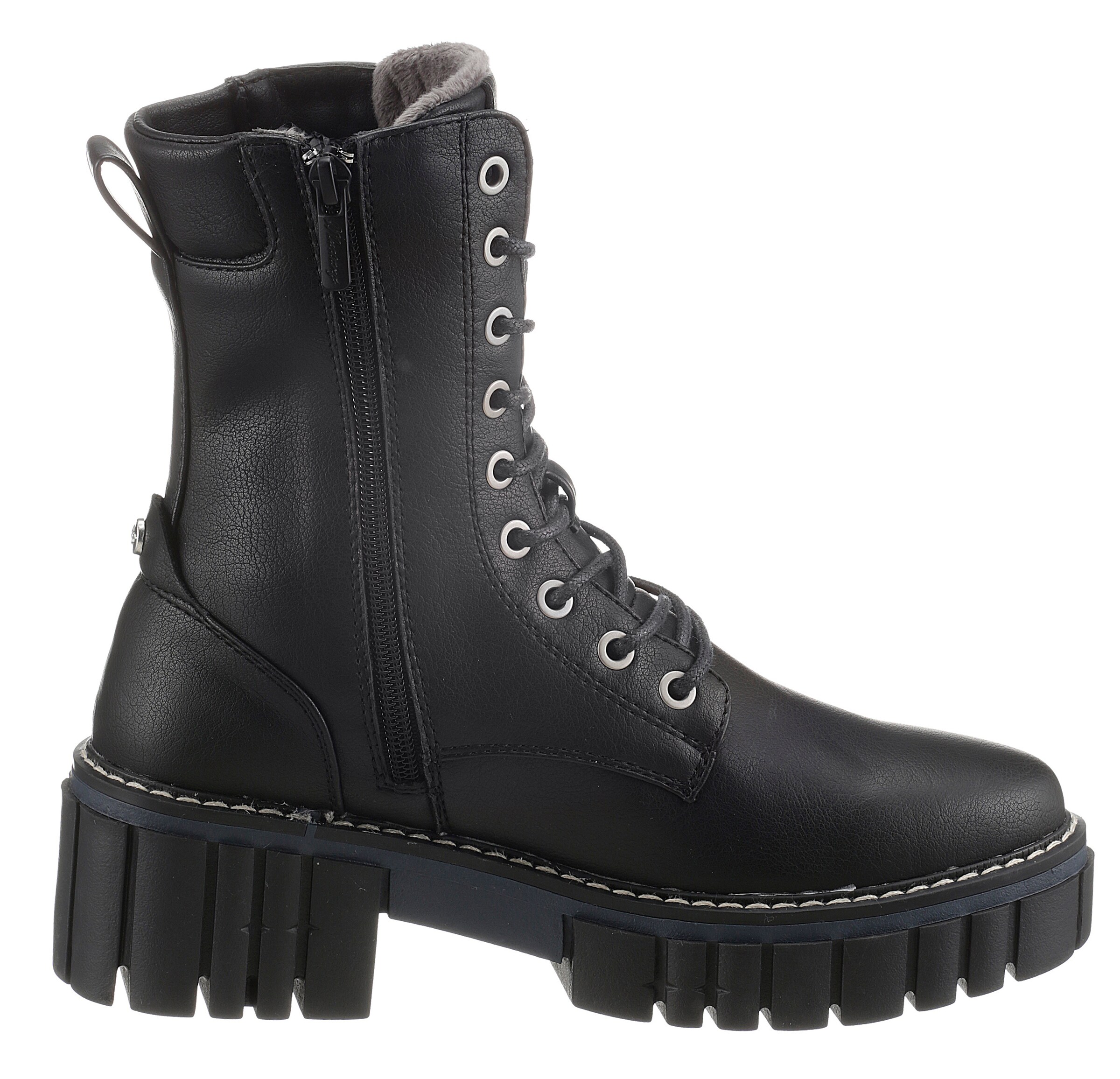 Bottines à lacets MUSTANG en noir