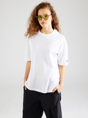 T-shirt oversize Champion Authentic Athletic Apparel en blanc : devant