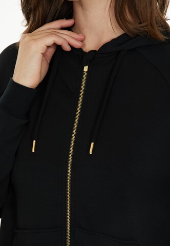 ENDURANCE Athletic Zip-Up Hoodie in Black