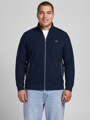 Jack & Jones Plus Sweatjakke 'JPRBLUALVES' i blå: forside