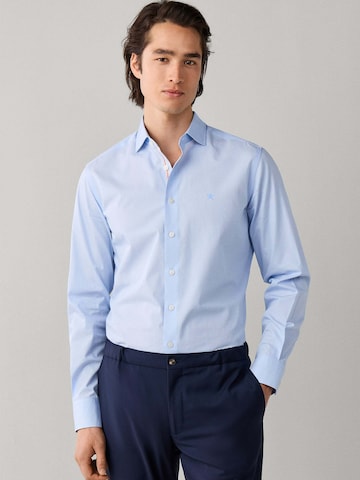 Hackett London Regular fit Overhemd in Blauw: voorkant