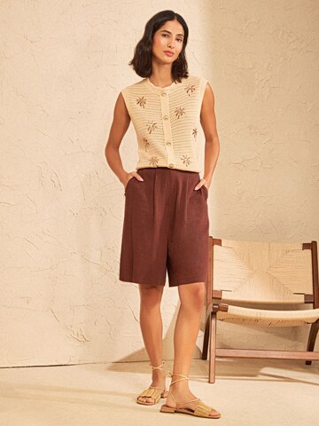 Gilet in maglia di love & roses in beige