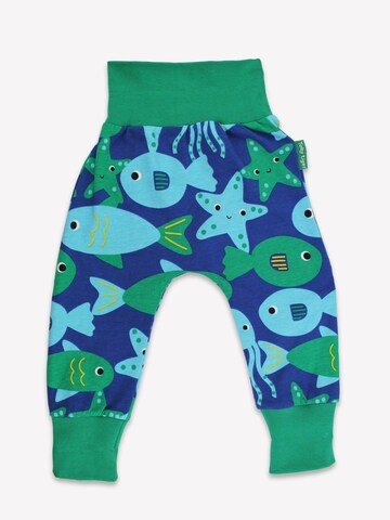Toby Tiger Regular Pants 'Bio-Baumwoll Kinder Schlupfhose mit Fisch-Druck' in Green: front