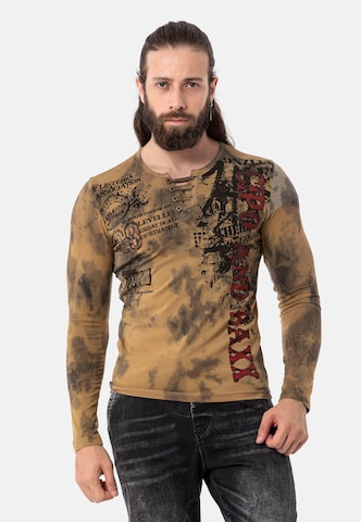 CIPO & BAXX Shirt in Bruin: voorkant