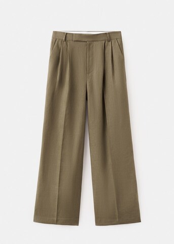 MANGO Regular Pleat-Front Pants 'Listela' in Green