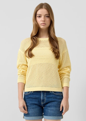 Pull-over QS en jaune : devant