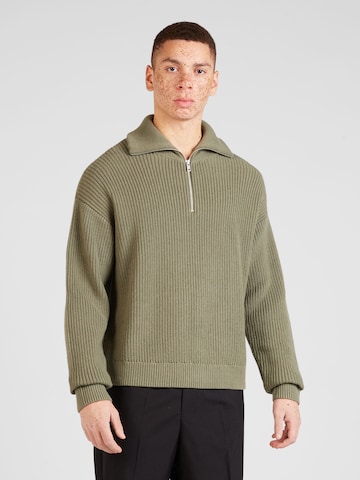 Pull-over 'Harry' WEEKDAY en vert : devant