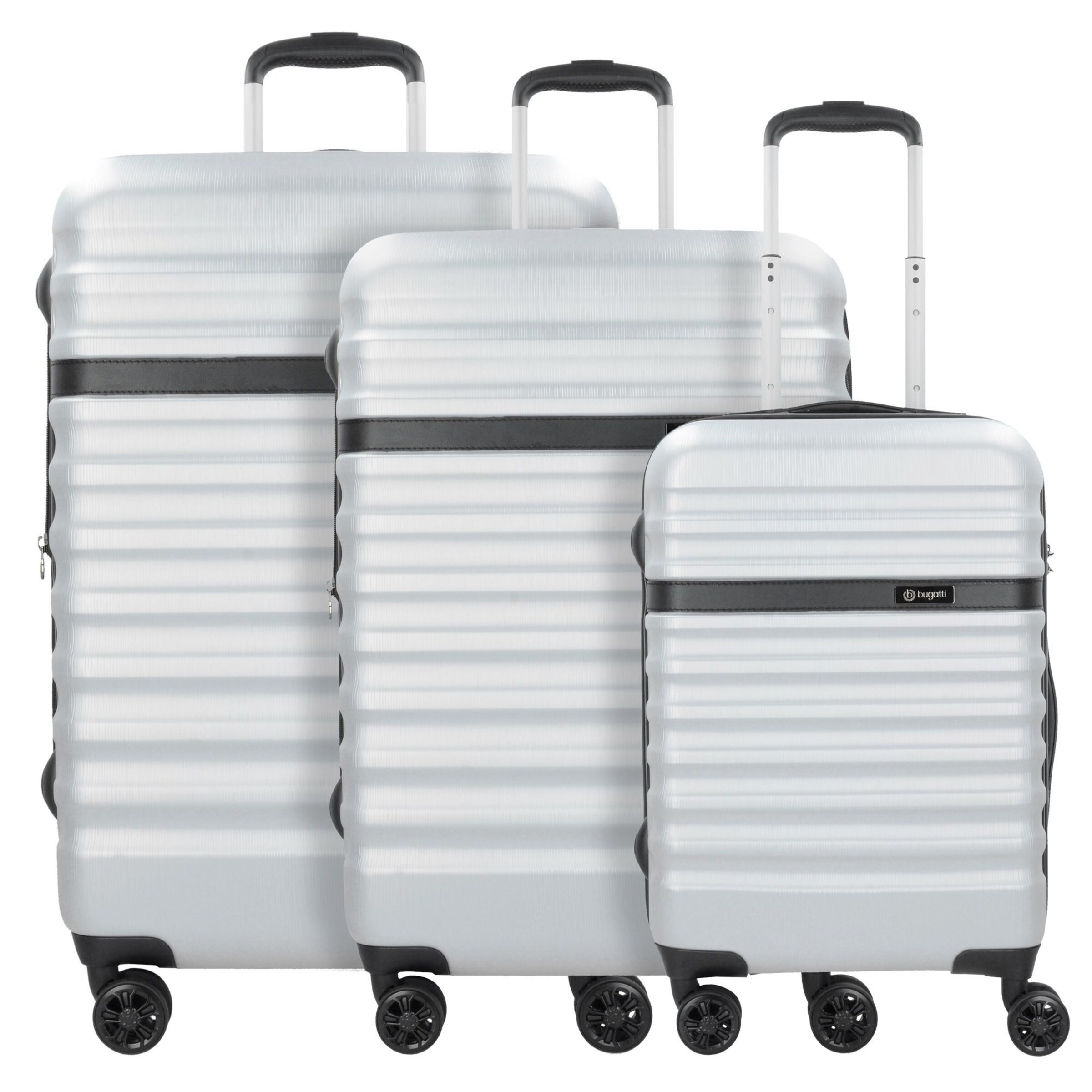 bugatti Suitcase set &#x27;Corium&#x27; in Silver: front