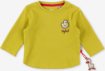 SIGIKID T-shirt 'MY LITTLE FRIEND' i gul: framsida