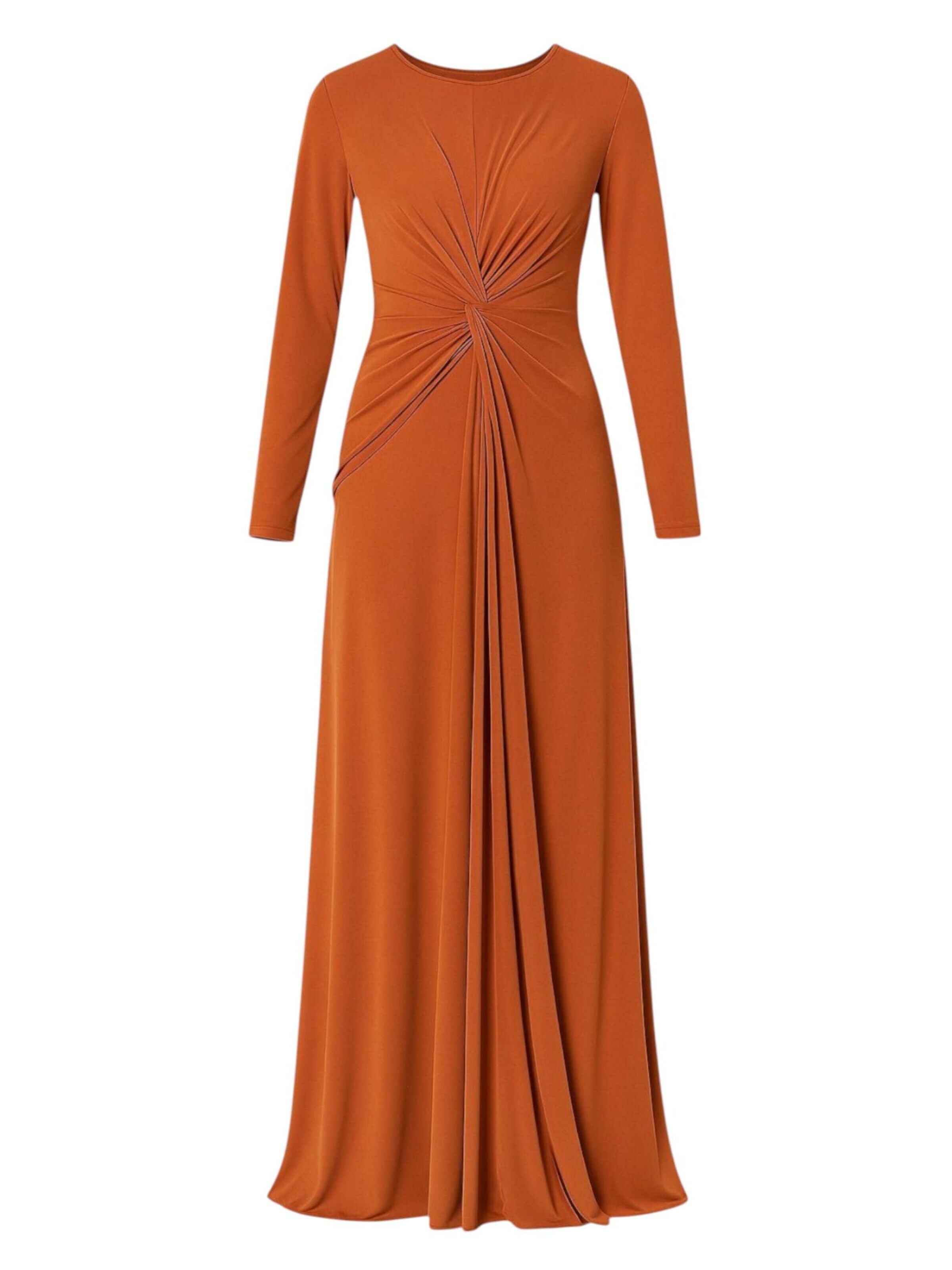 fashionshowcase - Vestido de noche 'FAVORI' en naranja: frente