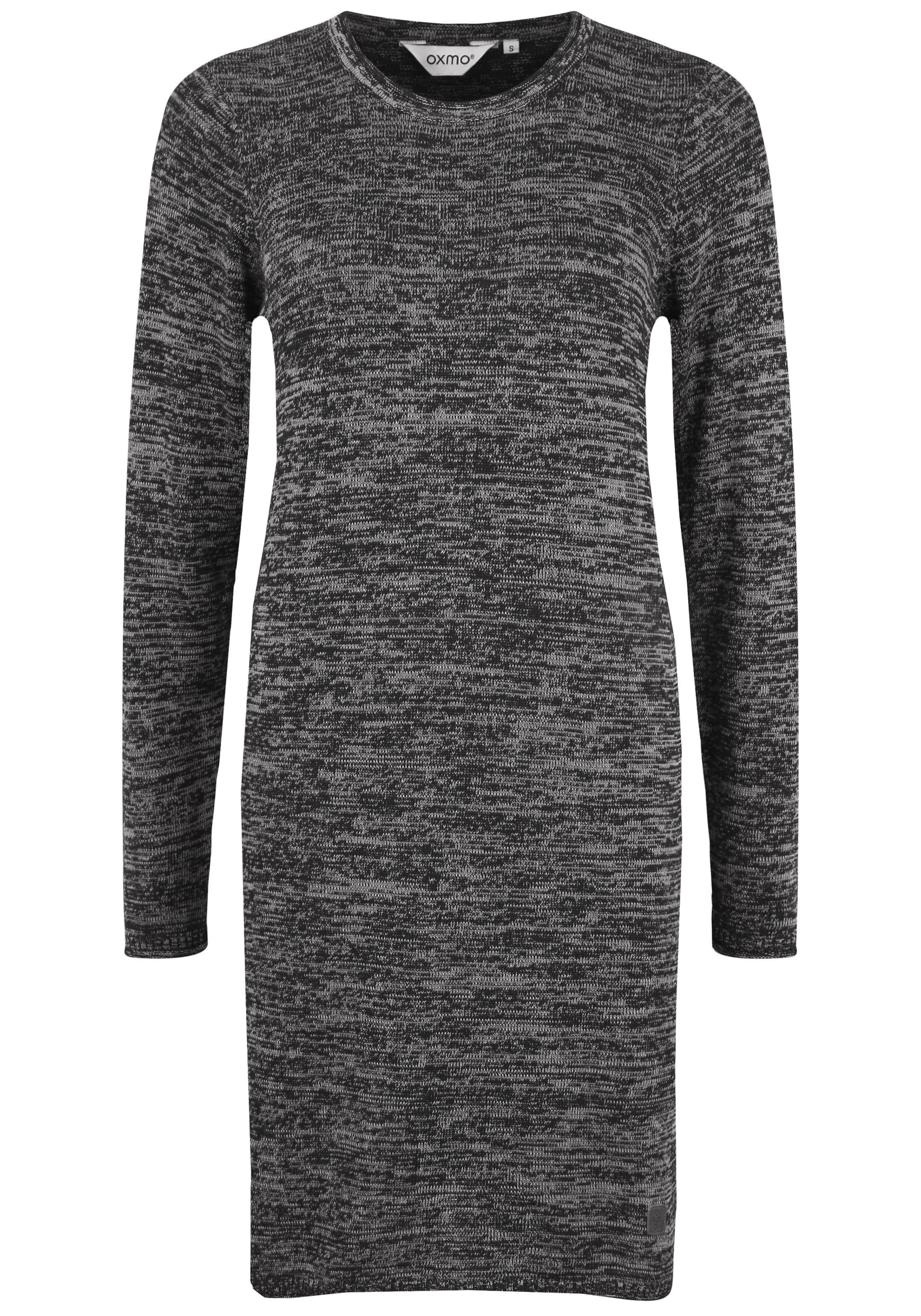 Oxmo Gebreide jurk 'Danielle' in Zwart: voorkant