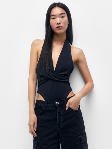 Pull&Bear Shirtbody in Schwarz: Vorderseite