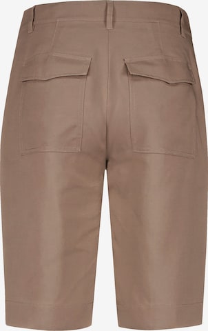 GERRY WEBER Loose fit Pleat-Front Pants in Brown