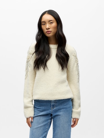 OBJECT Pullover 'OBJSALIKA' in Weiß: Vorderseite