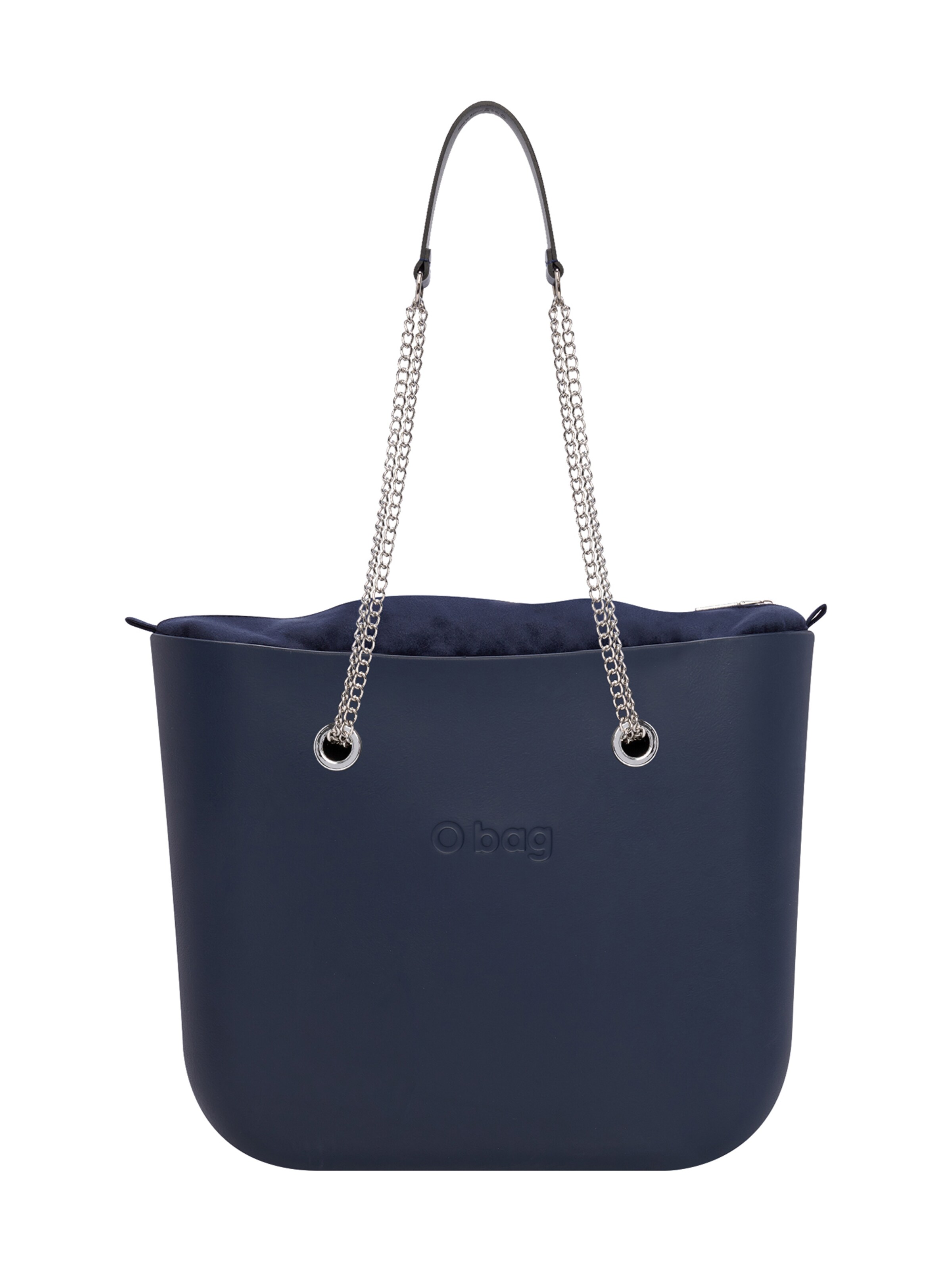 O bag Schultertasche in Blau: Vorderseite