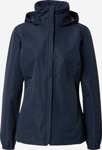 JACK WOLFSKIN Outdoorjas 'Stormy Point' in Blauw: voorkant