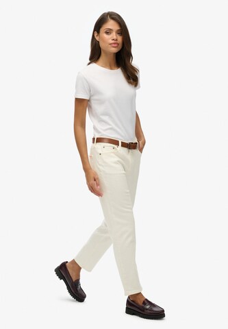 Coupe slim Jean Superdry en blanc
