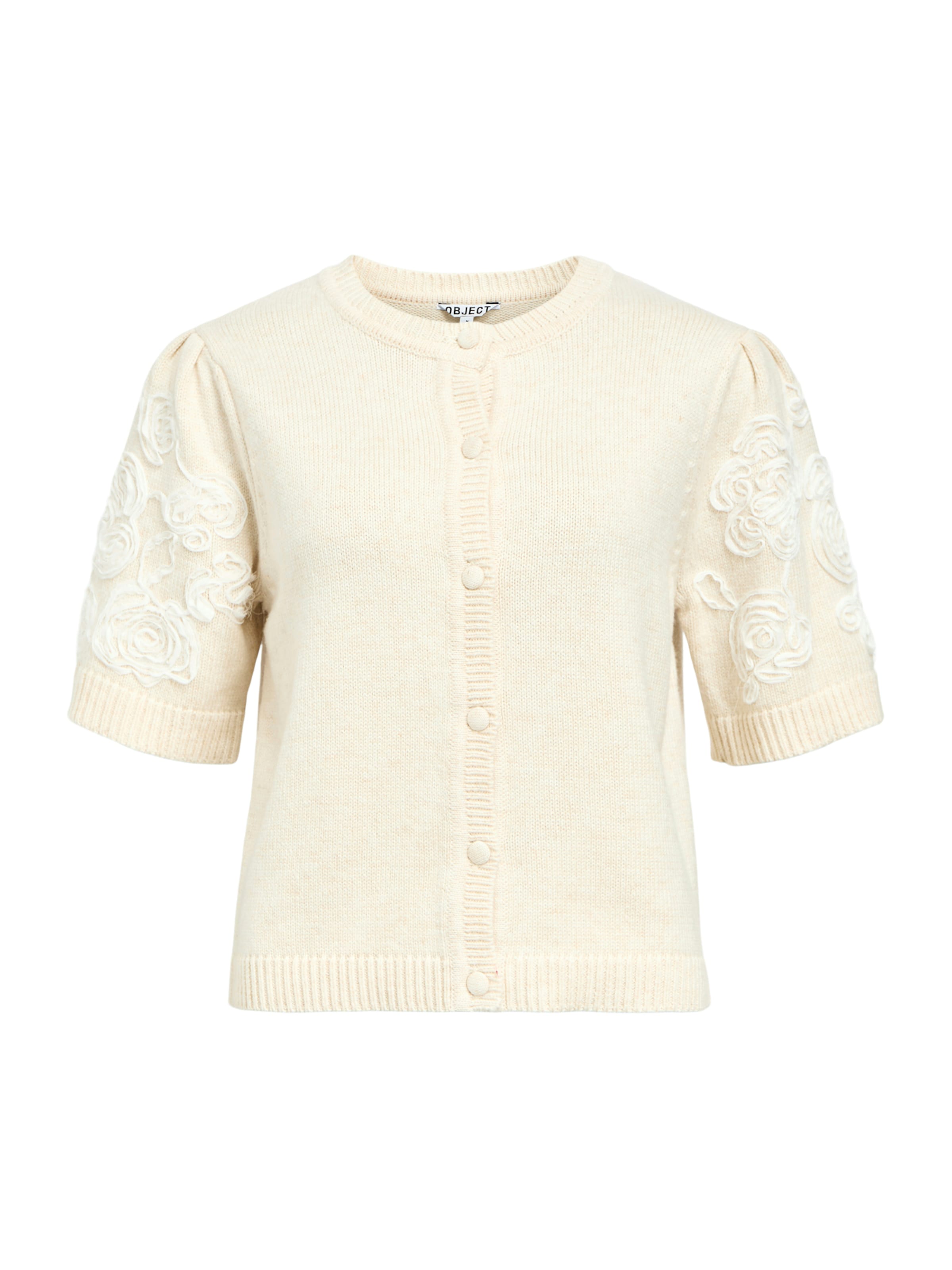 Cardigan 'OBJJANE' OBJECT en blanc : devant
