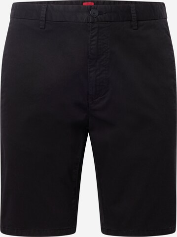 Pantalon chino 'David' HUGO en noir : devant