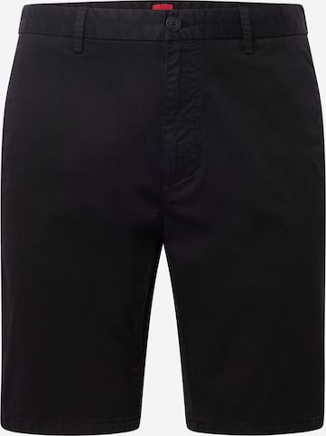Coupe slim Pantalon chino 'David' HUGO en noir : devant
