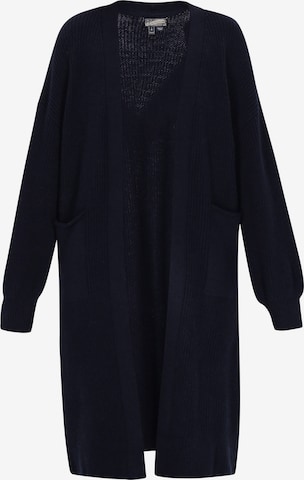 Geacă tricotată de la DreiMaster Vintage pe albastru: față