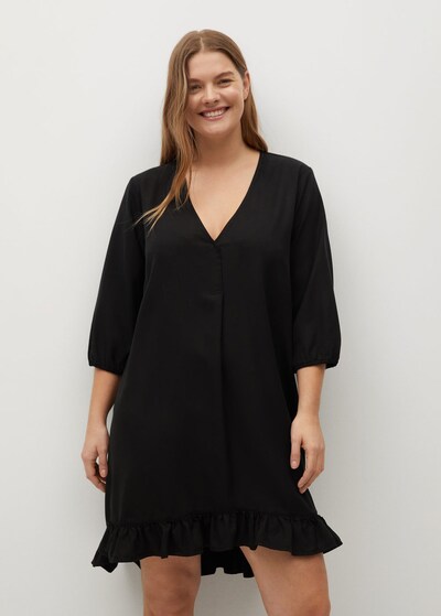 Rochie VIOLETA by Mango pe negru, Vizualizare model
