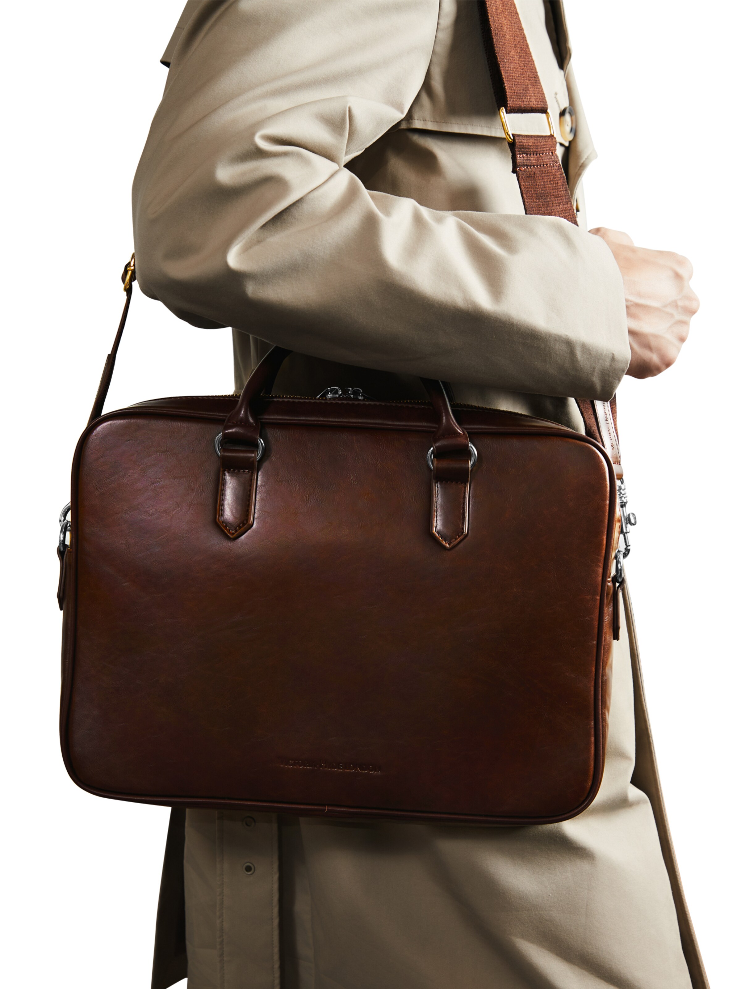 Victoria Hyde Dokumentmappe ' Daniel ' i brun: forside