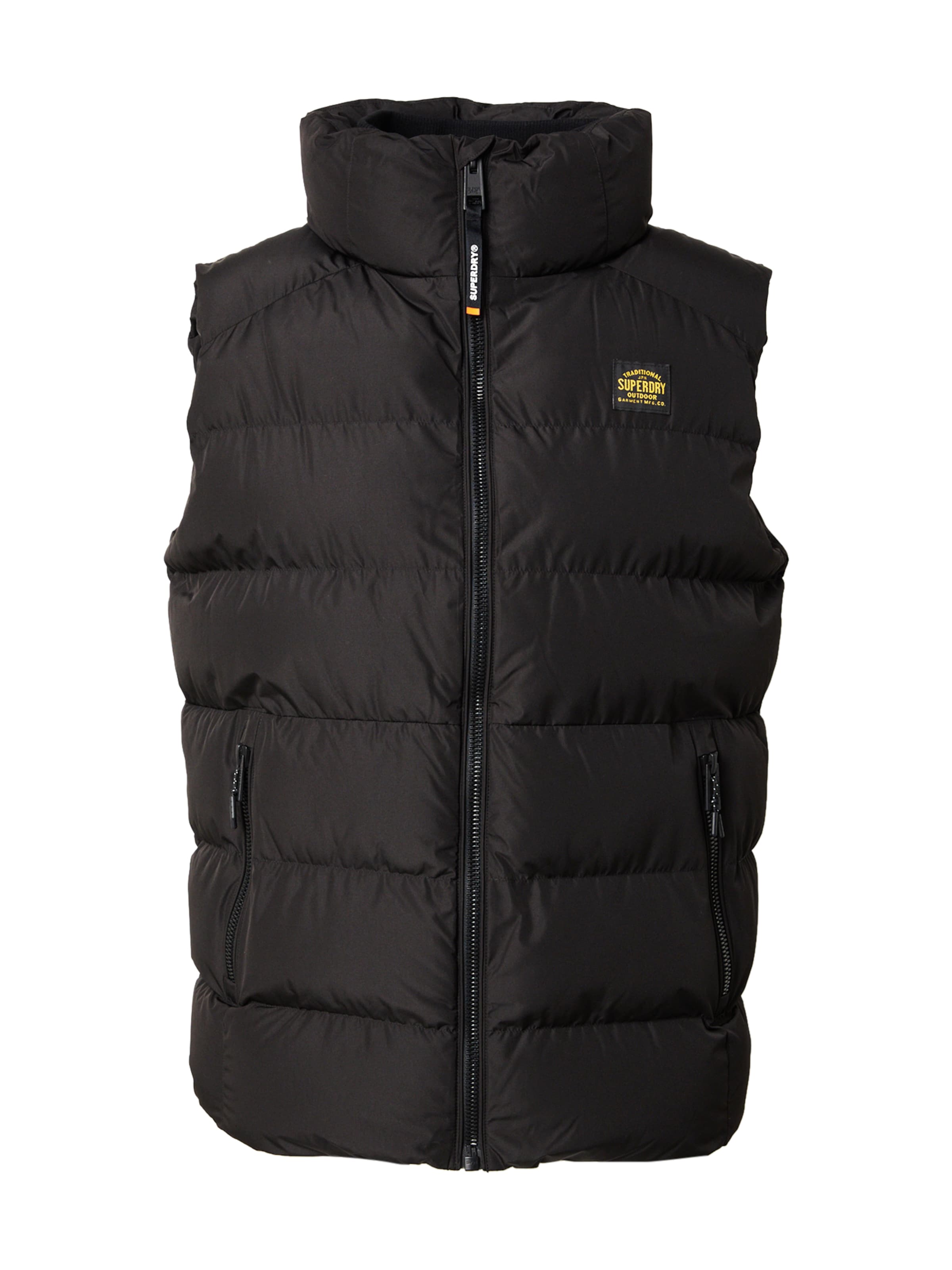 melns Superdry Veste: no priekšpuses