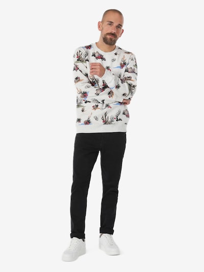 Colin's Sweat-shirt en opal / vert foncé / rouge / blanc chiné, Vue avec produit