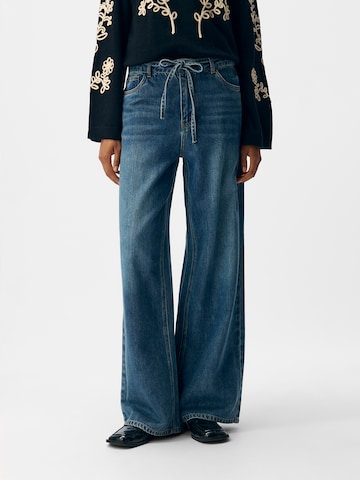OBJECT Wide leg Jeans 'OBJROSIE' i blå: framsida