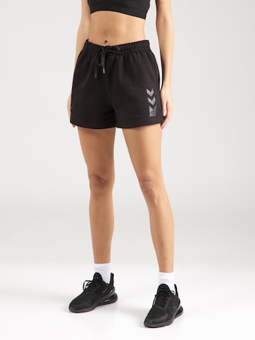Hummel Regular Workout Pants 'Active' in Black: front