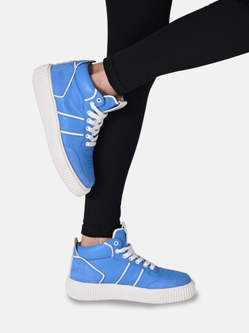 Crickit Sneakers hoog ' MARWA ' in Blauw: voorkant