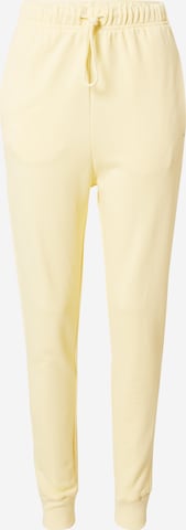 ADIDAS SPORTSWEAR Tapered Workout Pants 'Studio Lounge High-Waist' in Yellow: front