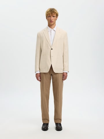 regular Pantaloni con piega frontale 'SLH196- LEROY SUN' di SELECTED in marrone