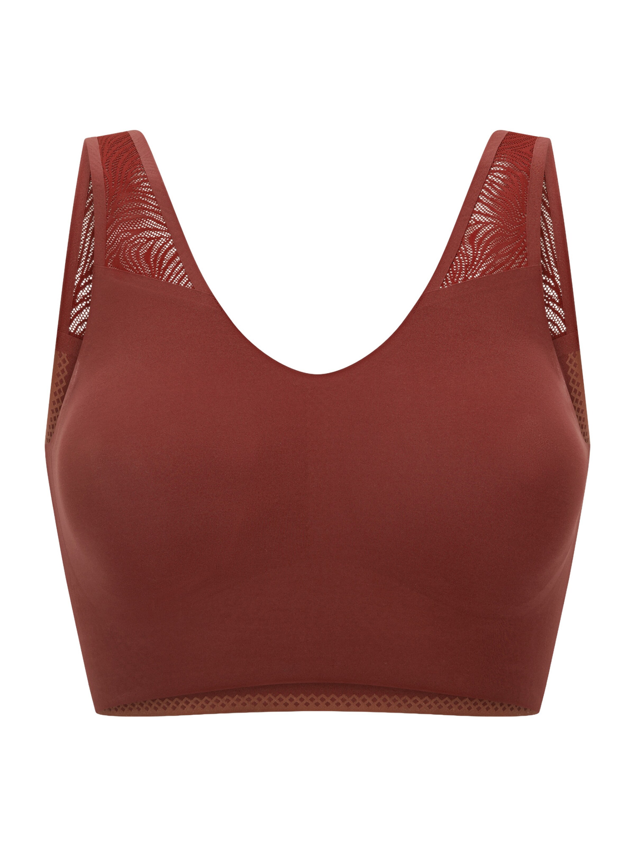 SCHIESSER Bustier ' Invisible Soft Lace ' in Rot: Vorderseite