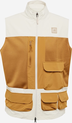 ADIDAS GOLF Sportbodywarmer in Beige: voorkant