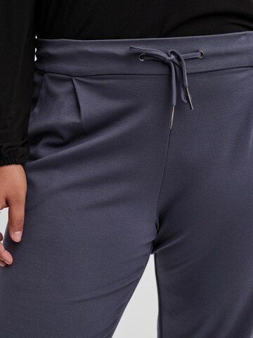 Vero Moda Curve Regular Pleat-Front Pants 'Eva' in Blue