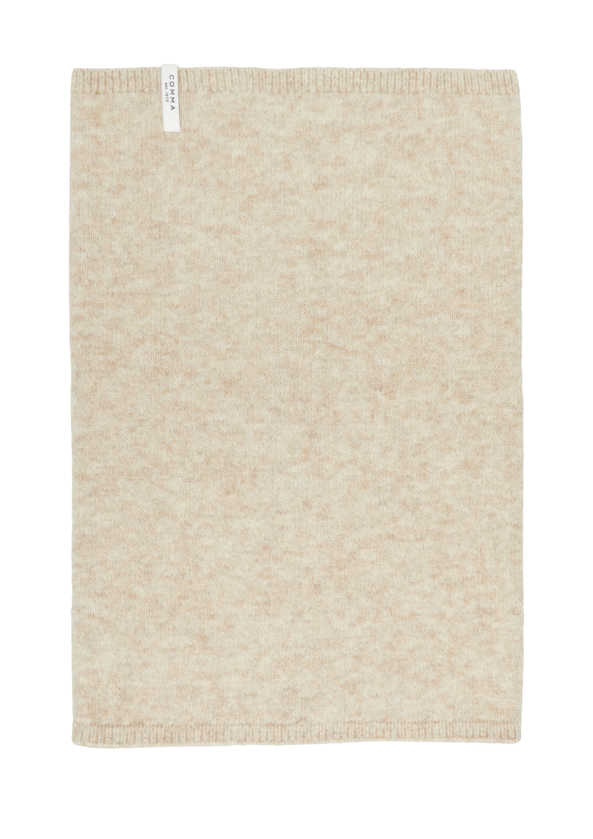 Écharpe tube COMMA en beige : devant