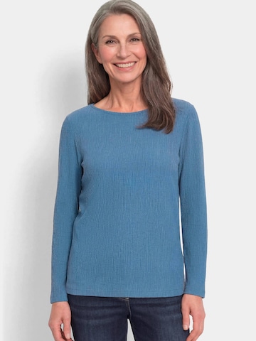 Goldner Shirt in Blau: Vorderseite