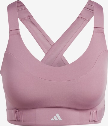 ADIDAS PERFORMANCE Bralette Sports Bra 'Collective Power Fastimpact Luxe' in Pink: front