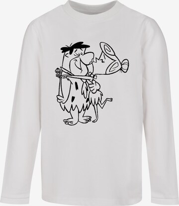 ABSOLUTE CULT Shirt 'The Flintstones - Fred And Wilma Kiss' in Wit: voorkant