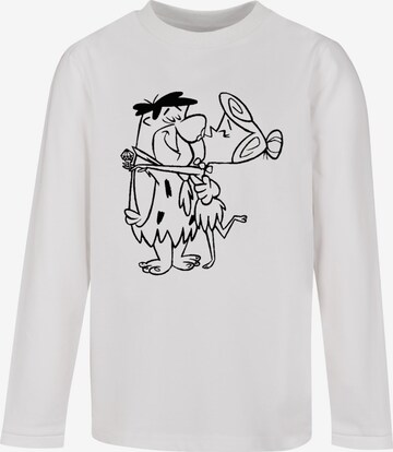 ABSOLUTE CULT Shirt 'The Flintstones - Fred And Wilma Kiss' in White: front